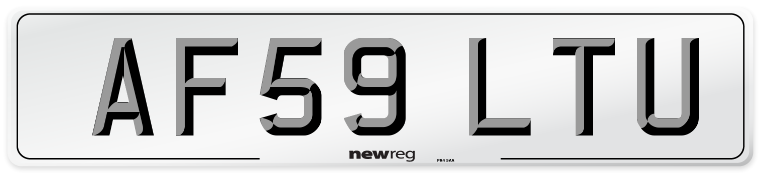 AF59 LTU Number Plate from New Reg